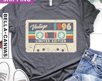 Vintage 1996 Limited Edition Cassette T-Shirt, 30th Birthday Retro Tee