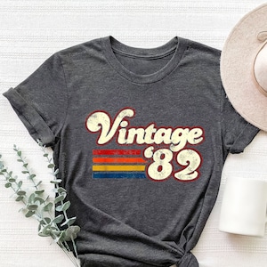 1982 Vintage Birthday Gift Tee, Retro Style, 44th Birthday for Women, Vintage 1982 T-Shirt, 44th Birthday, 44th Birthday Gift, Father Gift