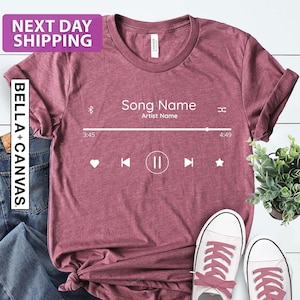 Custom Song Name Shirt Gift For Birthday, Custom Artist Name Shirt, Custom Song Name T-Shirt, Custom Favorite Artist Tee, Favorite Song Tee