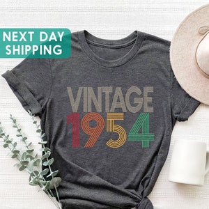 Vintage Tee Born In 1954 Retro 65th Birthday Gift Men Women Vintage Tee Born In 1954 Retro 65th Birthday Gift Men Women