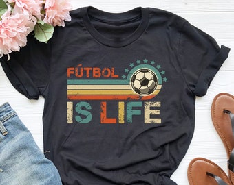 Camiseta "Futebol é Vida", Camiseta Vintage Retrô de Futebol