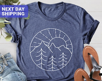 Mountain Camping T-Shirt, Adventure Graphic Tee