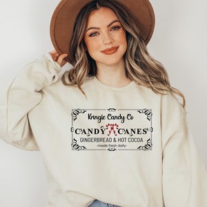 Retro Christmas Sweatshirt, Kringle Candy Co. Shirt, Christmas Crewneck Sweatshirt, Xmas Tee,  Christmas Candy Sweatshirt, Candy Cane Shirt