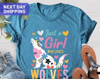 Girl Who Loves Wolves Shirt, BFF Gift, Adventure Tee