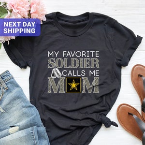 My Favorite Soldier Shirt, Soldier Mom Tshirt, Personalized Soldier Mother Shirt, Proud Mom of Soldier Tshirt