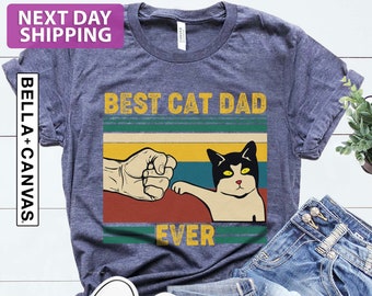Best Cat Dad Fathers Day, Funny Mens T Shirt, Best Father Shirt, Gift For Dad, Best Father, Gift for Him, Fathers Day Gift