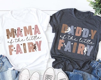 Fairy Birthday Family Matching Shirts, Fairy 1st Birthday T-shirts, Fairy Birthday Party Tees for Fairy Theme Bday, Mommy and Me T-Shirt