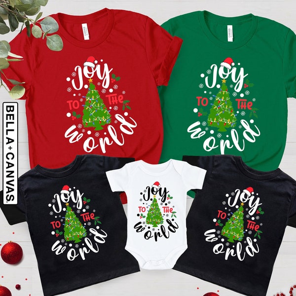 Joy To The World Shirt, Christmas Trees Shirt, Merry Christmas Shirt, Christmas Shirt, Family Matching Pajamas, Happy Christmas Shirt