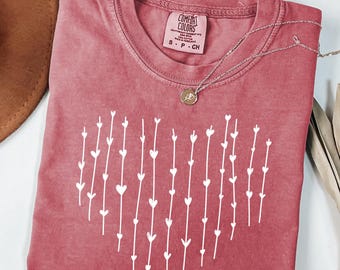 Comfort Colors® Hearts Shirt, Cute Heart Shirt, Love Valentines Day Shirt, Girls Valentines Day Shirt, Cute Christmas Gift, Loved Ones Gifts