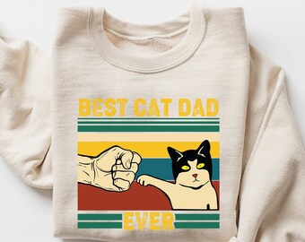 Cat Dad Sweatshirt, Cat Dad Hoodie, Gift For Dad, Cat Dad Sweater, Cat Lover Crewneck, Pet Lover Gift, Best Dad Gift, Dad Sweatshirt