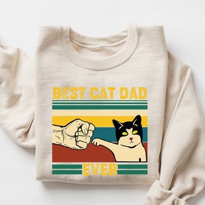 Katze Papa Sweatshirt, Katze Papa Hoodie, Geschenk für Papa, Katze Papa Pullover, Katzenliebhaber Rundhalsausschnitt, Haustier-Liebhaber Geschenk, bestes Papa Geschenk, Papa Sweatshirt