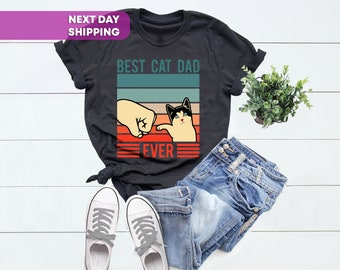 Best Cat Dad Ever T-Shirt, Cat Lover Gift