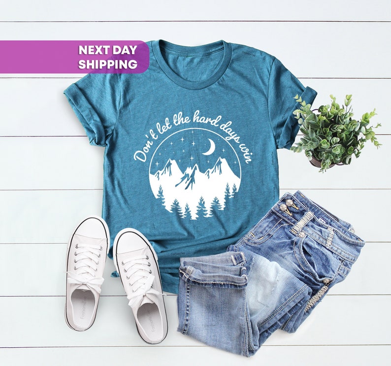 Don’t Let the Hard Days Win Shirt, ACOTAR, Bookish, Bibliophile, Velaris, Book Lover Shirt, Bookworm Apparel, Book Lover Gift, Gift For Her image 2