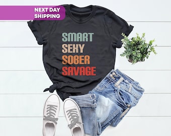 Sobriety Gift For Women, Sober Shirt, Sobriety Gift For Men, Sober Af, Narcotics Anonymous, Recovery Shirts, Recovery Gifts, Sobriety Shirt
