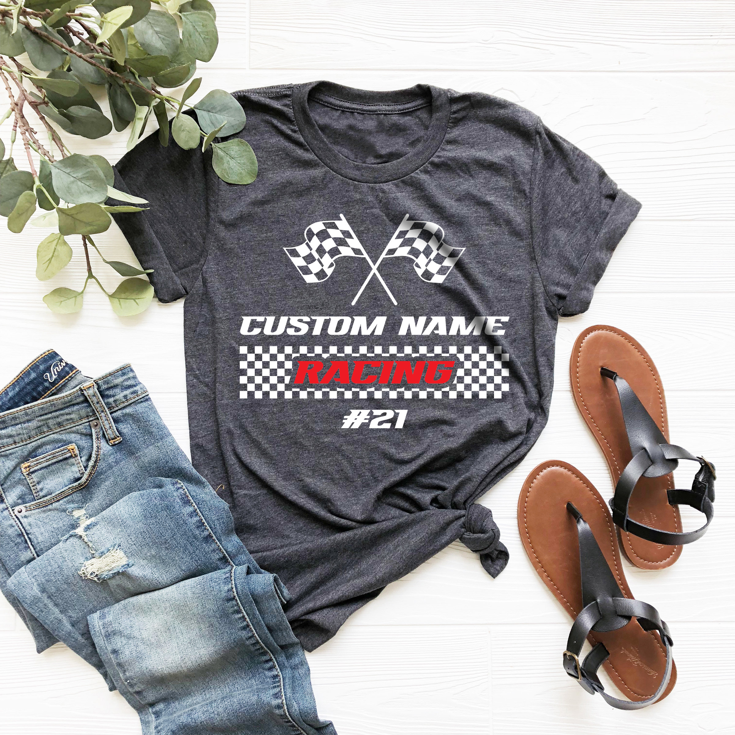 Customizable Racing Shirts Personalized Racing Shirt, Custom Name and Number Racer Tee, Race Team ...