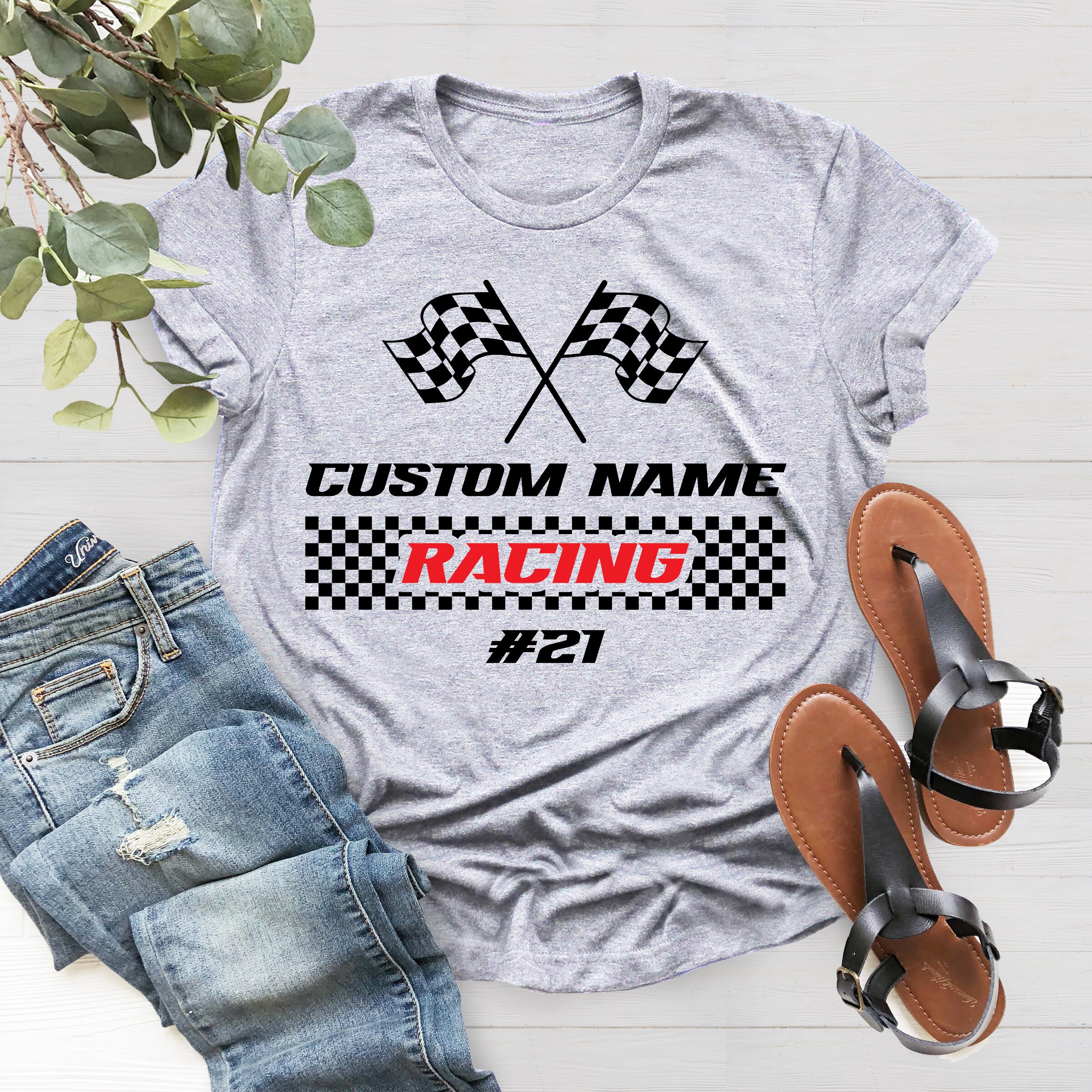 Customizable Racing Shirts Personalized Racing Shirt, Custom Name and Number Racer Tee, Race Team ...