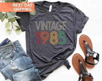 Camiseta de 40 cumpleaños, camiseta vintage de 1985, regalo de 40 cumpleaños para mujer, regalo de 40 cumpleaños para hombre, mejor amigo/a de 40 cumpleaños