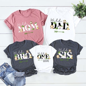 Family Safari Matching Shirts, Mom and Dad Wild Shirt, Wild Safari, Birthday Zoo Wild Shirts, Two Wild, Wild One, Wild One Birthday