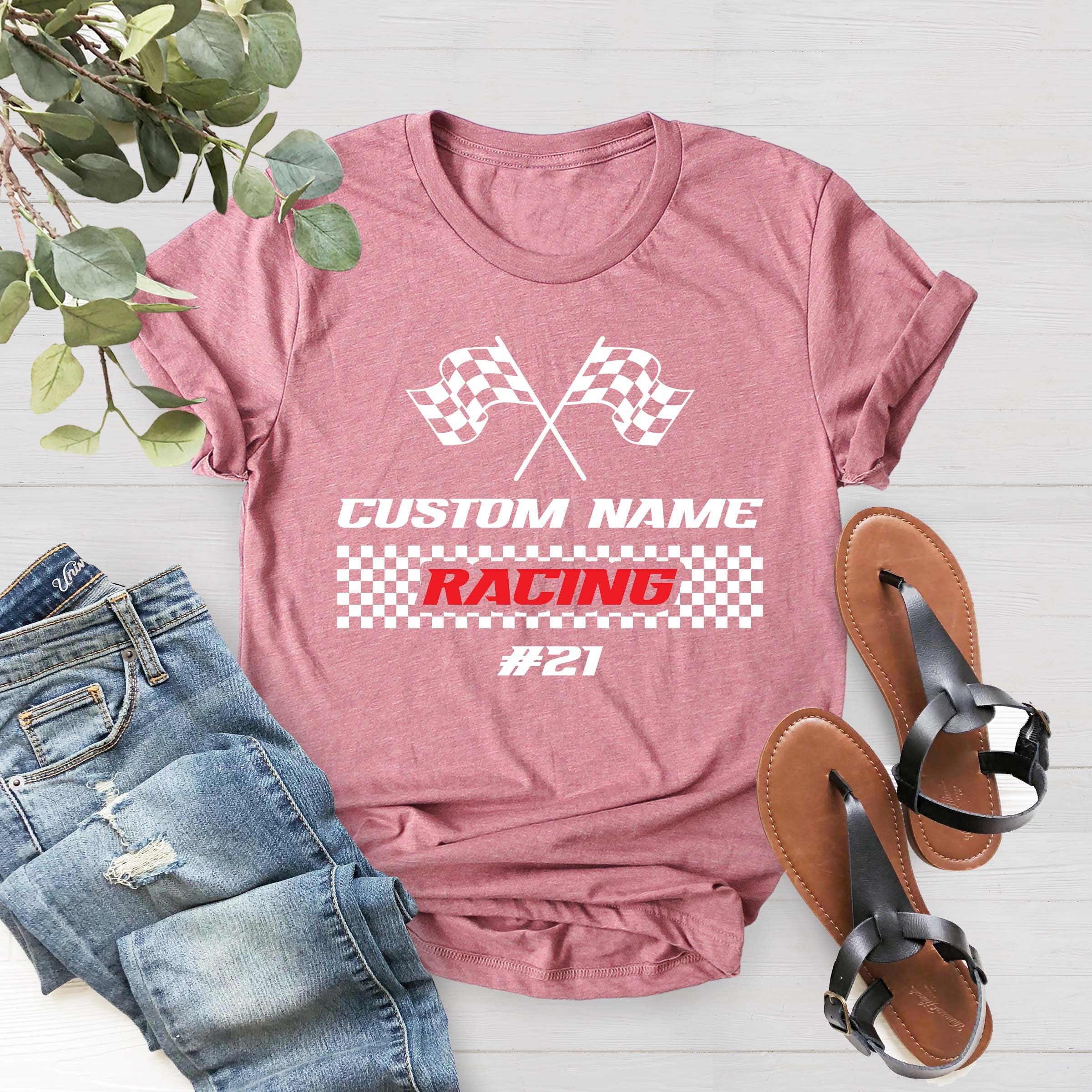 Customizable Racing Shirts Personalized Racing Shirt, Custom Name and Number Racer Tee, Race Team ...