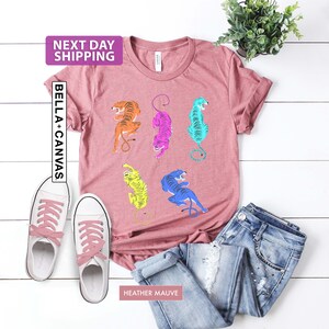 Colorful Tiger Mineral Washed T Shirts, Relaxed Graphic Top, Unisex Relaxed Fit Tee, Womens Tiger Shirt, Cute Tiger Shirt, Tiger Tee image 3