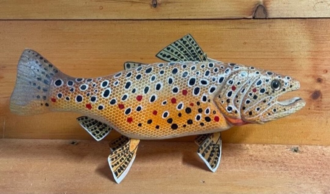 Dave Kober Brown Trout Decoy Etsy