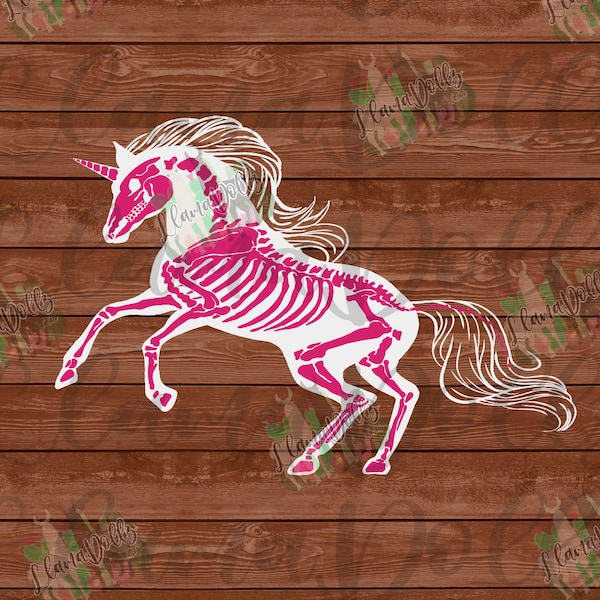 Unicorn Skeleton|Horse Skeleton|PNG/DTG|Sublimation|Waterslide|Screen Print| Designs Download|Digital Prints|Digital Files|Spooky Design