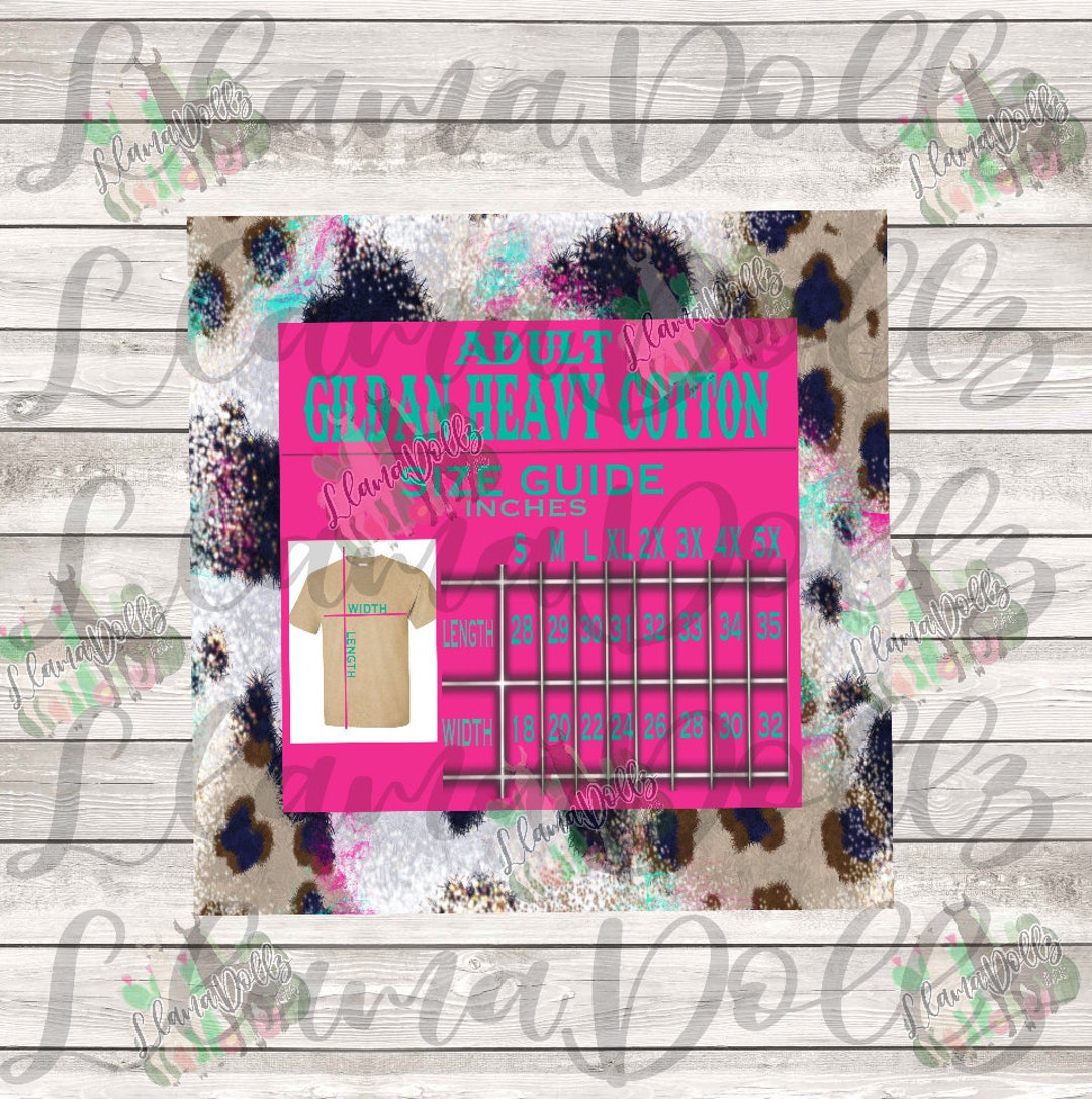 Adult Gildan Heavy Cotton Size Chart Gildan Heavy Cotton Tshirt Size