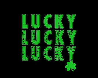 Lucky Svg , Día de San Patricio Svg, Sublimación del Día de San Patricio, Lucky Clover Svg, Lucky Png fondo transparente, Día de San Patricio SVG