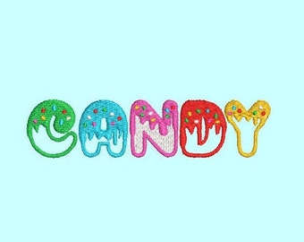 Candy embroidery design, machine embroidery design, 4x4,  7sizes, instant file download