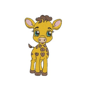 Giraffe embroidery designs - Animals embroidery design machine embroidery pattern - Baby girl embroidery file - instant download, 4  sizes