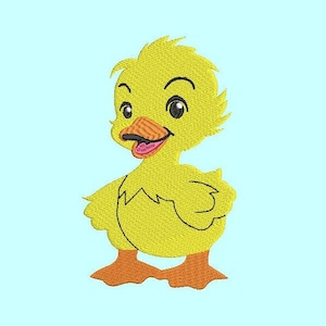 Baby Duck Embroidery Design, Duck Embroidery, kids Embroidery, Animal Embroidery Design, 4x4, 8 Sizes, Instant Download