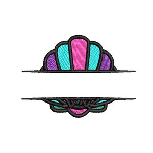 Muschel Stickdatei, Muschel Stickmuster, Sticken Stickdatei, Sticken Stickmuster, 8 Größen, Instant Download