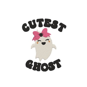 Halloween Ghost Embroidery Design, Halloween Embroidery Design, Cutest Ghost Embroidery Design,Machine Embroidery, 5 Sizes, Instant Download