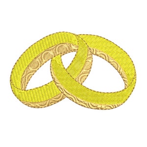 Wedding Ring Embroidery Design, Connected Rings Embroidery Design, Bundle Wedding Ring Embroidery Designs, 5 Sizes Each, Instant Download