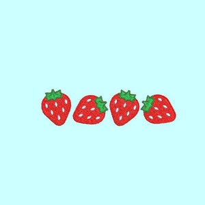 Strawberry Embroidery Design, Machine Embroidery Design. Fruit Embroidery Design. Strawberry  Embroidery , Summer fruit. 10 sizes, 4x4