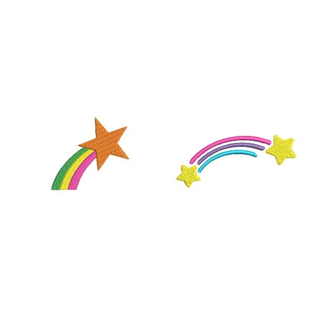 Star Embroidery Designs, Bundle Star Embroidery Designs, Shooting Stars ...