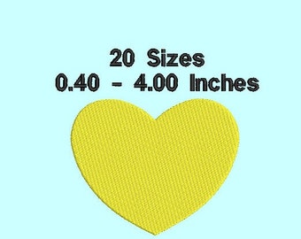 Heart  Machine Embroidery Design , Mini Heart  Embroidery Design, Machine Embroidery Design, 4x4 , 20 Sizes, Instant Download