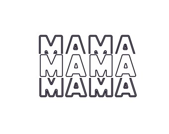 Mama SVG, Mama Png, Mom Svg, Varsity Mama Svg, Mama T Shirt Design, Mom Png, Cricut Cut File, Mother's Day Svg, fundo transparente