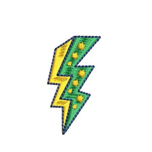Double Lightning embroidery design 10 SIZES - mini lightning embroidery design , superhero embroidery design  instant file downloads