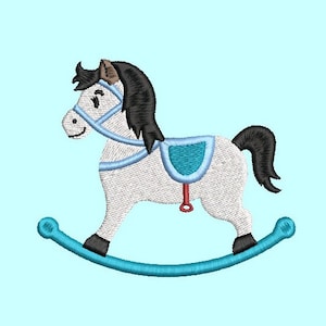Rocking Horse embroidery design, Baby embroidery designs, Machine Embroidery Pattern,  Horse Toy Embroidery File -  4x4 , 3 Sizes