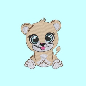 Cute Baby Lion Embroidery Design, Lion Embroidery, Safari Embroidery Design, Animal Embroidery, 3 Sizes, 4x4  Instant Download