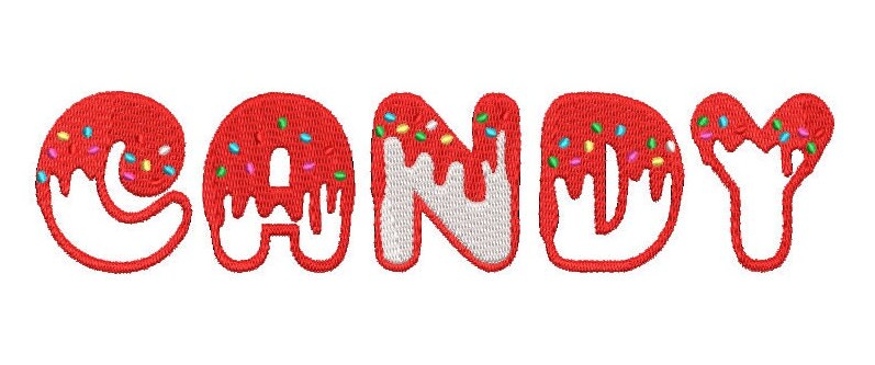 Candy Embroidery Design, Machine Embroidery Design, 4x4, 7sizes ...