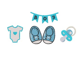 Kids Embroidery Design, Boy Embroidery Design, Mini Baby Embroidery Pattern, Newborn Embroidery Design, Instant Download, 10 - 12 Sizes Each