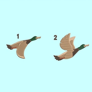 Mallard Duck  Embroidery Designs,  2 Individual Embroidery Designs, 4 Sizes Each, 4x4, instant file download