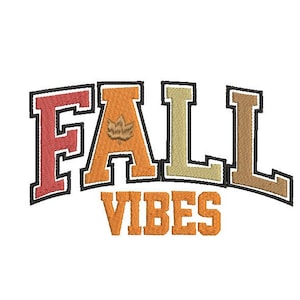 Fall Vibes Embroidery Design, Fall Applique Embroidery Design, Thanksgiving Embroidery Design, 5 Designs, Instant Download