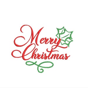 Merry Christmas Borduurontwerp, Kerst Machine Borduurontwerpen, Machine Borduurontwerp, 4 maten, 4x4, Instant Downloadbestanden