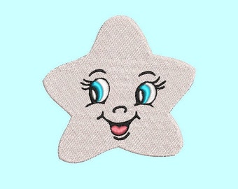 Star Embroidery Design, Cute Star Embroidery Design, Kids Embroidery Design, Machine Embroidery Design, 5 Sizes, 4X4, Instant Download