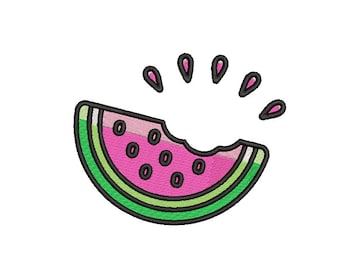 Watermelon Embroidery Design, Summer Fruit, Watermelon, Watermelon Slice, Machine Embroidery, 8 Sizes, Instant Download, F703-1