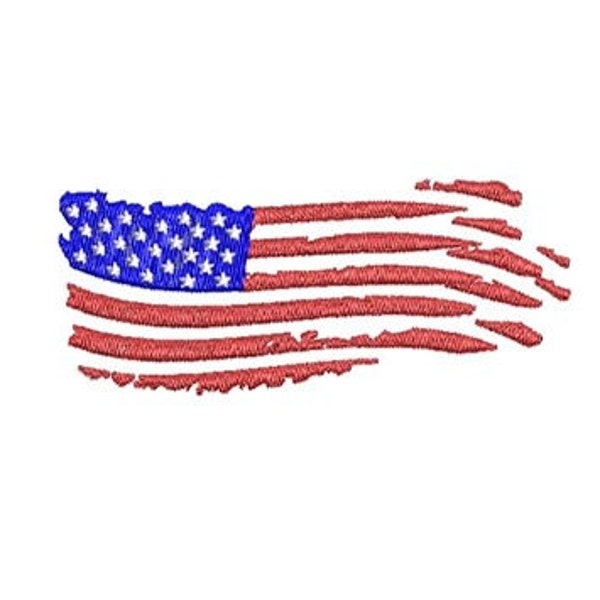 American Flag Embroidery Design, 6 sizes, instant file download