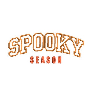 Spooky Season Halloween Embroidery File ,Spooky Season Applique Design, Halloween Embroidery Design, Machine Embroidery, 5 Size, 16 Format,